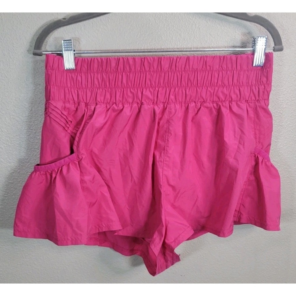 Free People Movement Pink Flowy Running Shorts‎ Size M Elastic Waist Active